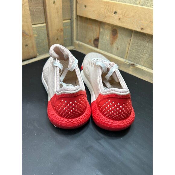 Womens Crocs LiteRide Sneakers Size 11 Beige & Red Perforated Breathable Athleti - Picture 6 of 8